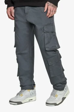 Cargos<Dropsize Double Cargo Pocket Workwear Pants Grey