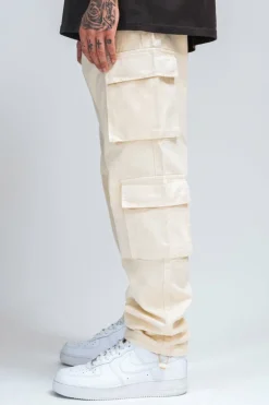 Cargos<Dropsize Double Pocket Cargo Pant Beige