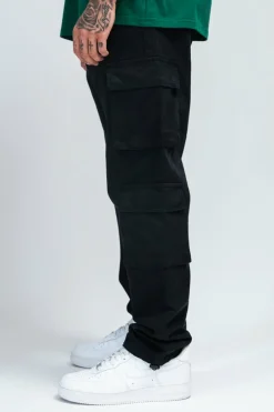 Cargos<Dropsize Double Pocket Cargo Pant Black