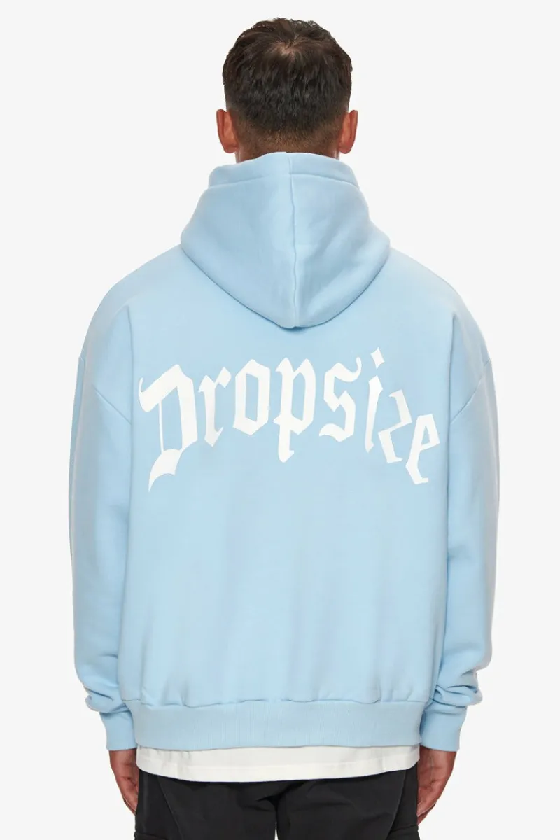 Hoodie<Dropsize Heavy Backlogo Hoodie Baby Blue / White
