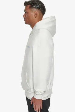 Hoodie<Dropsize Heavy Backlogo Hoodie Washed White / Baby Blue