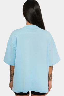 Frauen<Dropsize Heavy Big Logo T-Shirt Baby Blue