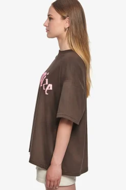 Frauen<Dropsize Heavy Big Logo T-Shirt Chocolate Brown