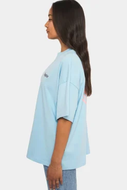 Frauen<Dropsize Heavy Broken Heart T-Shirt Baby Blue