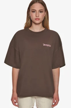 Frauen<Dropsize Heavy Broken Heart T-Shirt Chocolate Brown