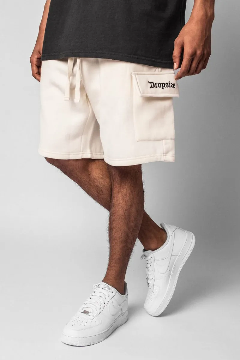 Shorts<Dropsize Heavy Cargo Sweat Short Cream White