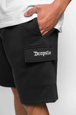 Shorts<Dropsize Heavy Cargo Sweat Short Washed Black