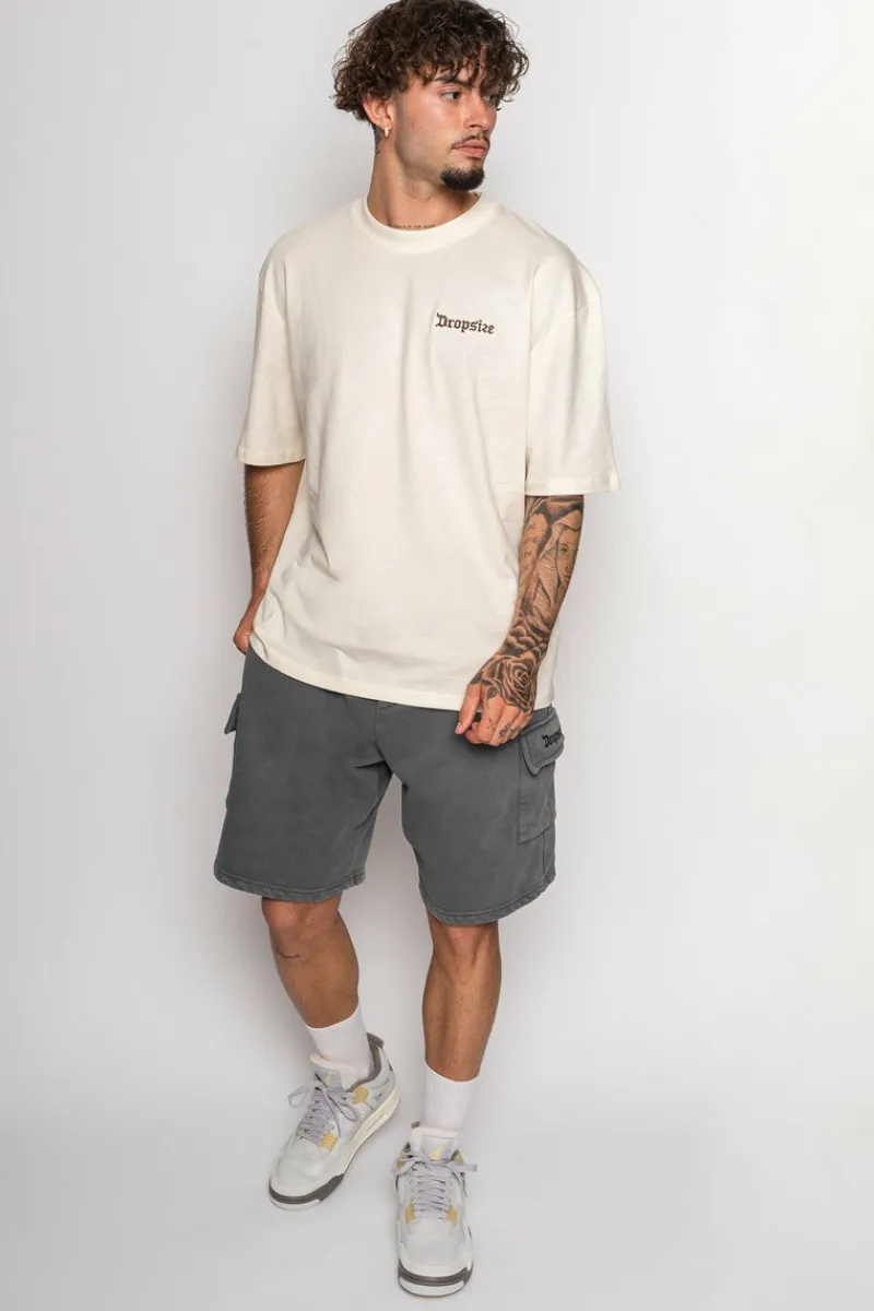 Shorts<Dropsize Heavy Cargo Sweat Short Washed Grey
