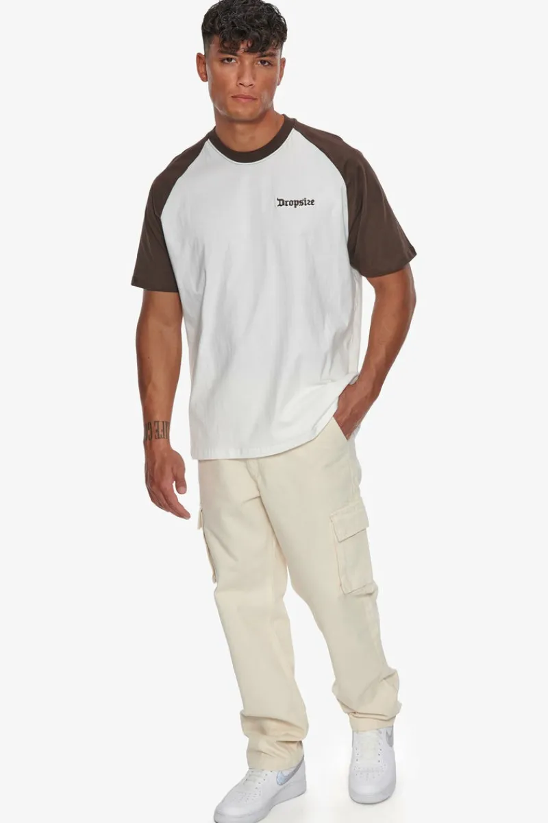 T-Shirt<Dropsize Heavy Coloured Arms T-Shirt Chocolate/ Cream
