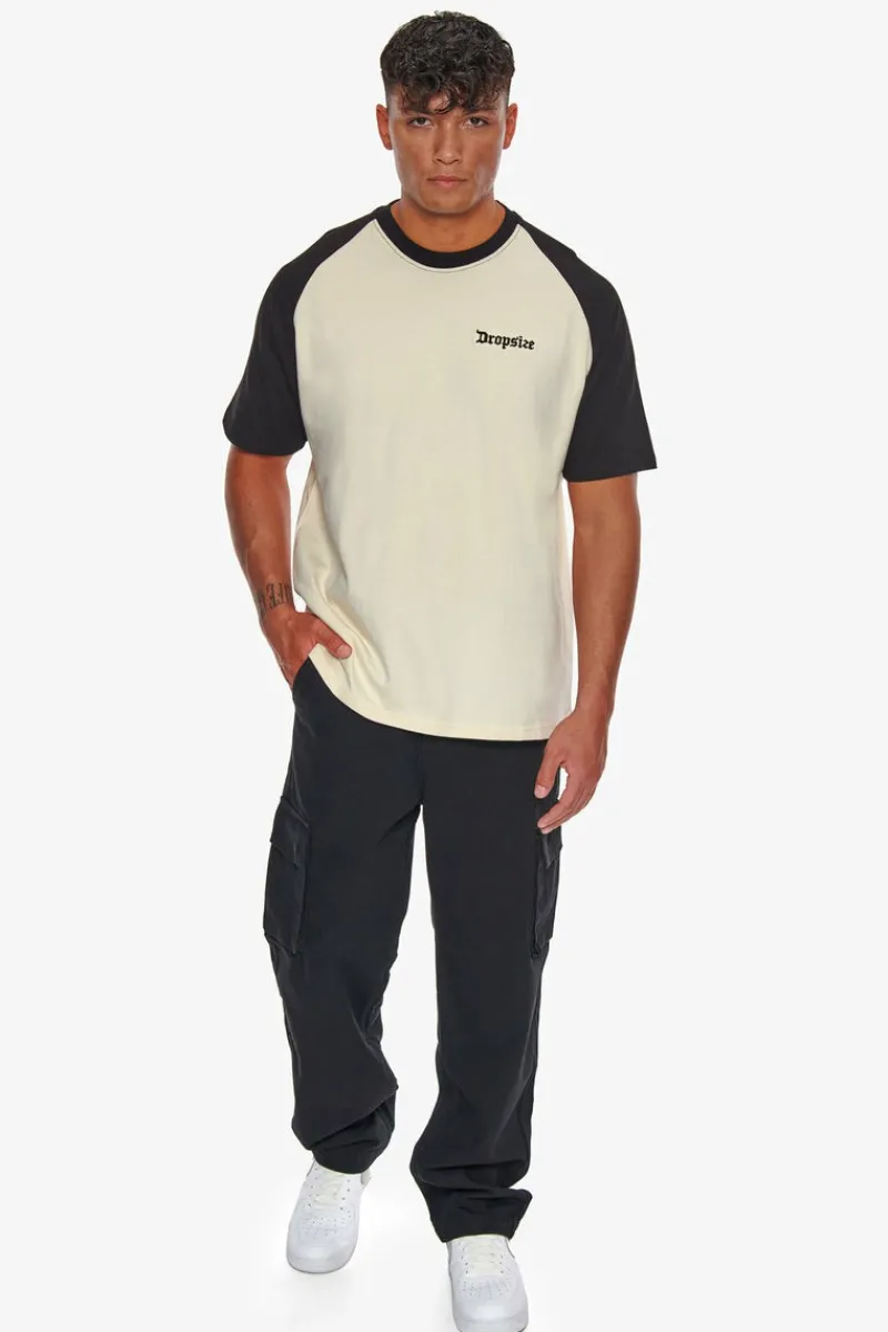 T-Shirt<Dropsize Heavy Coloured Arms T-Shirt Coconut Milk/ Black