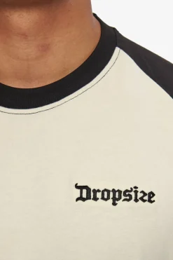 T-Shirt<Dropsize Heavy Coloured Arms T-Shirt Coconut Milk/ Black