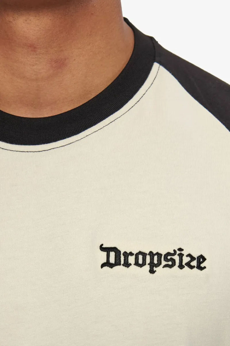 T-Shirt<Dropsize Heavy Coloured Arms T-Shirt Coconut Milk/ Black