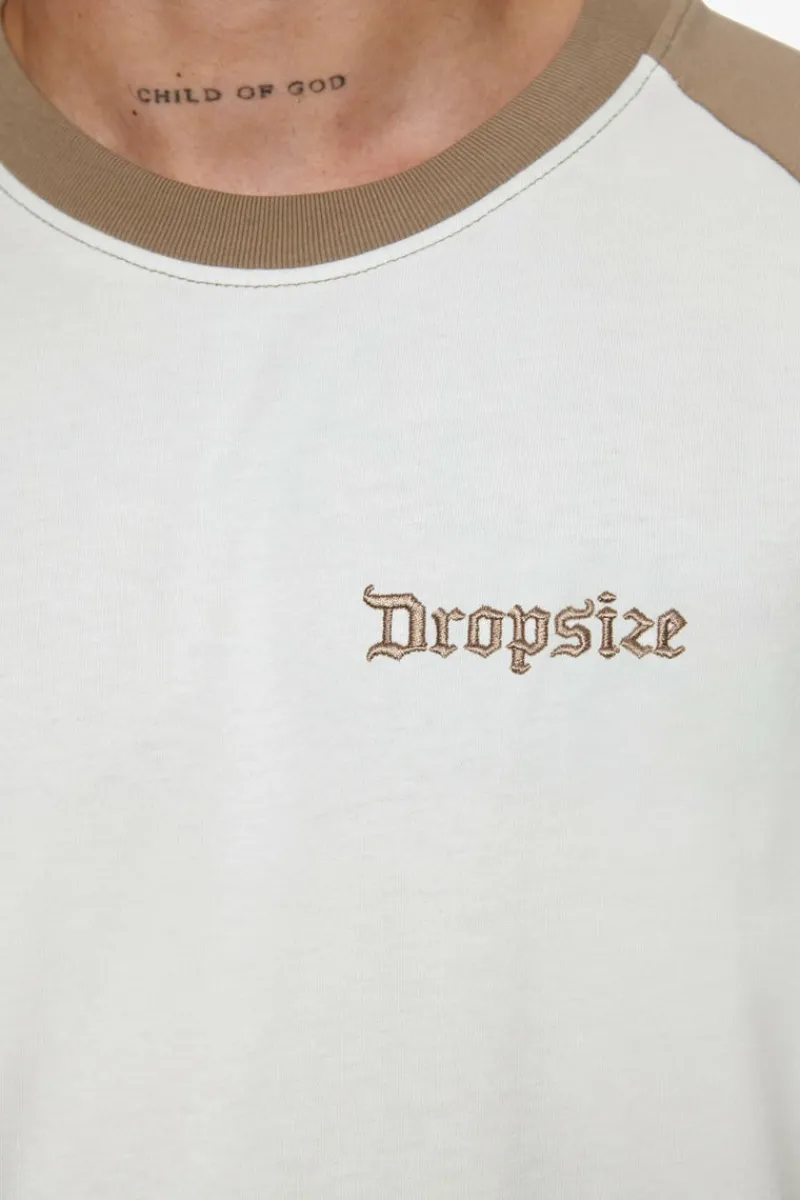 T-Shirt<Dropsize Heavy Coloured Arms T-Shirt Silvermink/ Cream