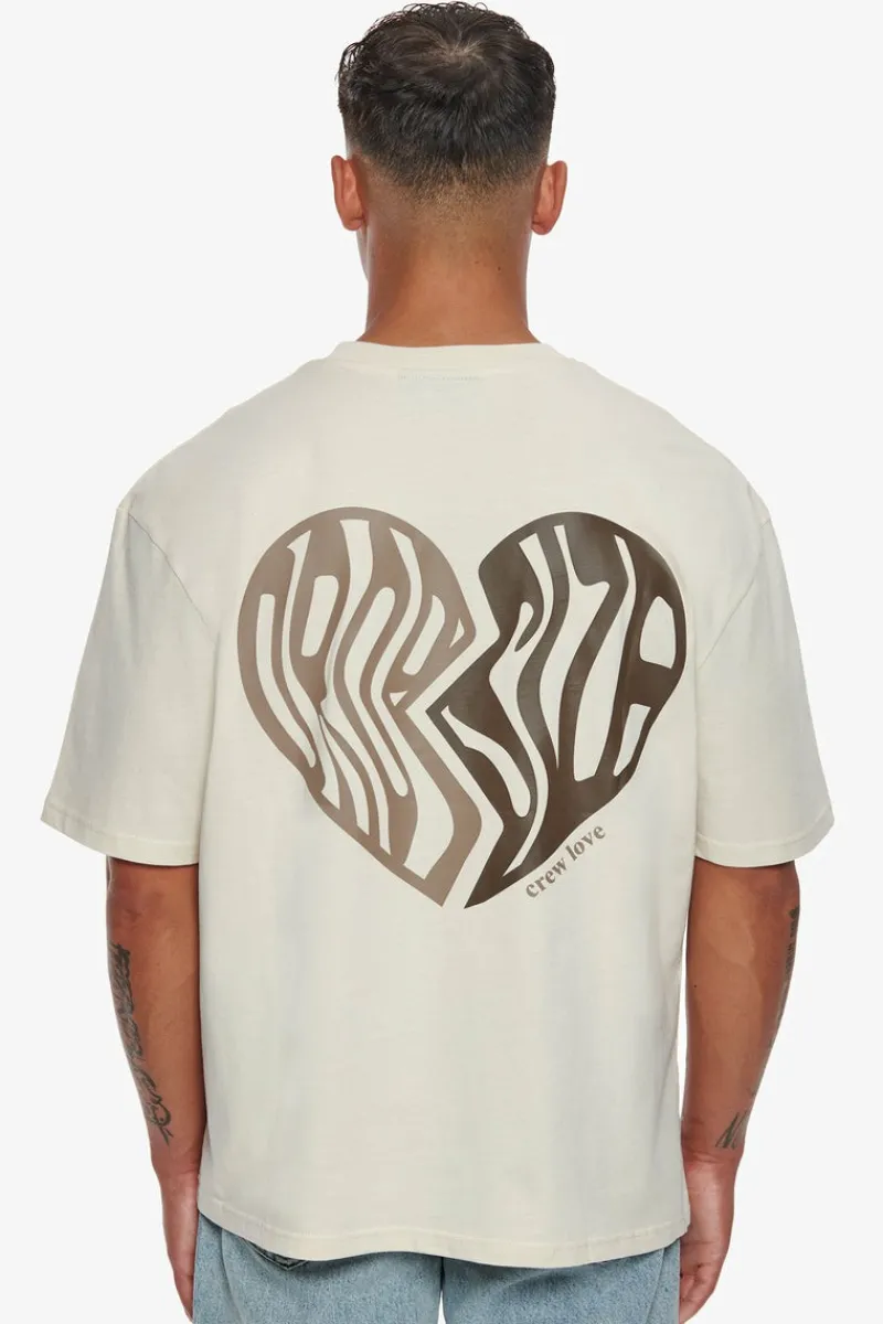 T-Shirt<Dropsize Heavy Crew Heart T-Shirt Coconut Milk