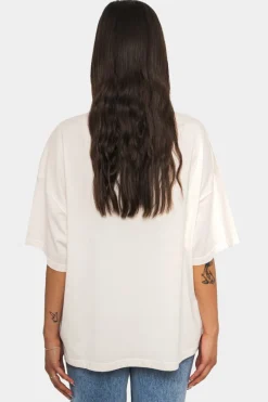Frauen<Dropsize Heavy Crew T-Shirt Cream/ Baby Blue
