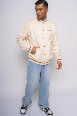 Jacken<Dropsize Heavy Crime College Jacket Coconut Milk Brown