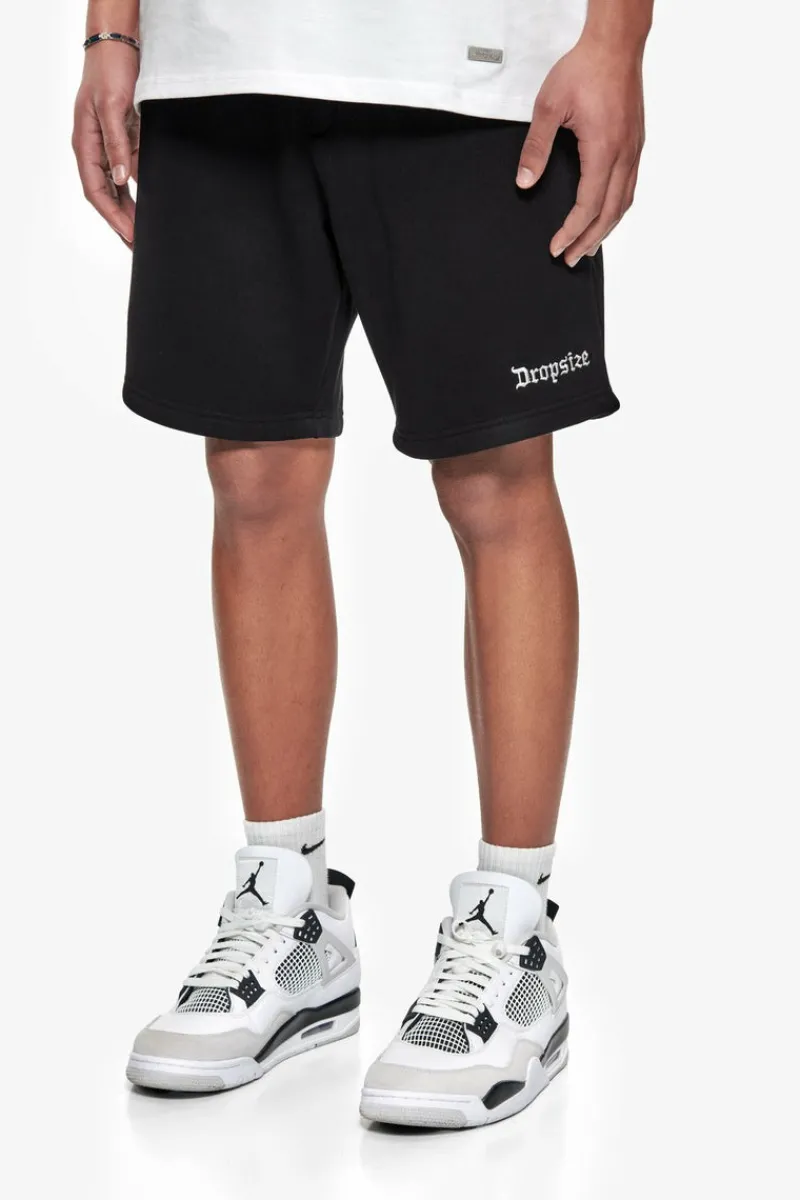 Shorts<Dropsize Heavy Embo Sweatshorts Black