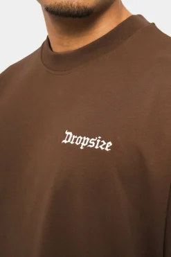 T-Shirt<Dropsize Heavy Embo T-Shirt Brown