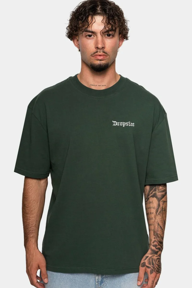 T-Shirt<Dropsize Heavy Embo T-Shirt Dark Green