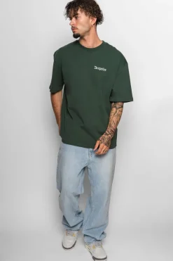 T-Shirt<Dropsize Heavy Embo T-Shirt Dark Green