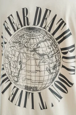 T-Shirt<Dropsize Heavy Fear Death T-Shirt Coconut Milk