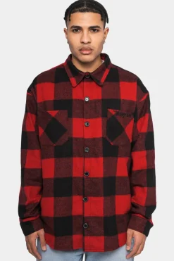 Jacken<Dropsize Heavy Flannel Jacket Black Red