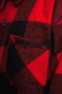 Jacken<Dropsize Heavy Flannel Jacket Black Red