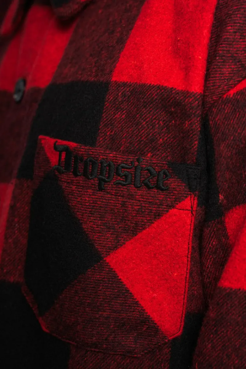 Jacken<Dropsize Heavy Flannel Jacket Black Red