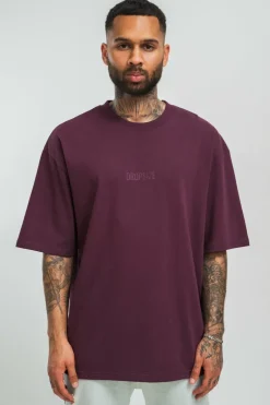 T-Shirt<Dropsize Heavy Hd Front Logo T-Shirt Grape Wine