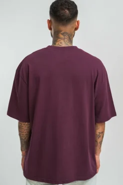 T-Shirt<Dropsize Heavy Hd Front Logo T-Shirt Grape Wine
