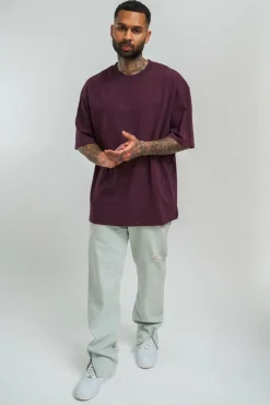 T-Shirt<Dropsize Heavy Hd Front Logo T-Shirt Grape Wine