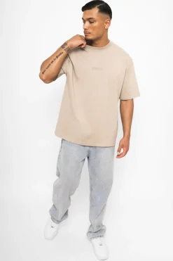 T-Shirt<Dropsize Heavy Hd Front Logo T-Shirt Stone