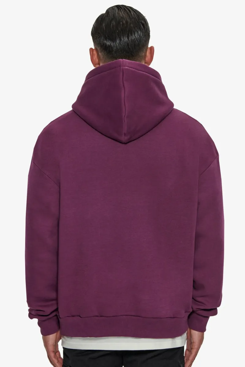 Hoodie<Dropsize Heavy Logo Design Hoodie Grape Wine