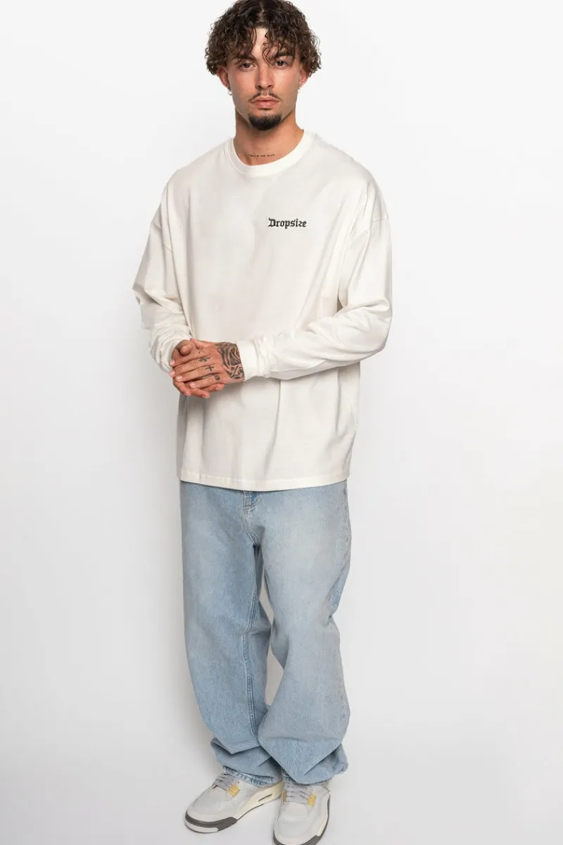 Sweater<Dropsize Heavy Longsleeve Cream White