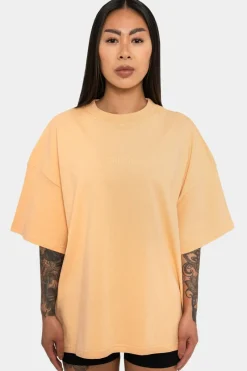 Frauen<Dropsize Heavy Middle Hd Print T-Shirt Washed Peach