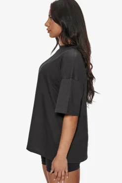 Frauen<Dropsize Heavy Middle Hd Print T-Shirt Washed Black