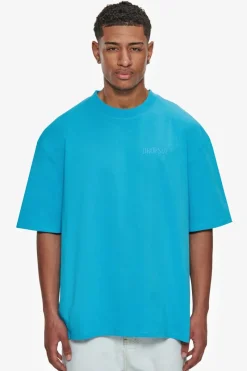 T-Shirt<Dropsize Heavy Overisze Hd Print T-Shirt River Blue