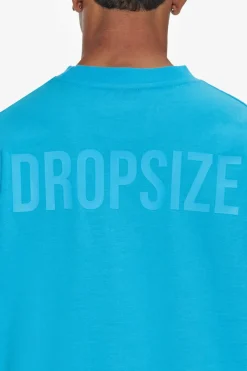 T-Shirt<Dropsize Heavy Overisze Hd Print T-Shirt River Blue
