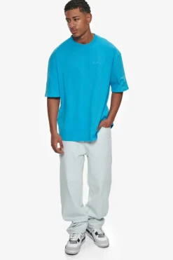 T-Shirt<Dropsize Heavy Overisze Hd Print T-Shirt River Blue