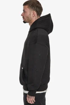 Hoodie<Dropsize Heavy Oversize Allover Embo Hoodie Black