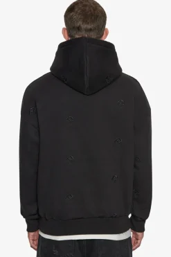 Hoodie<Dropsize Heavy Oversize Allover Embo Hoodie Black