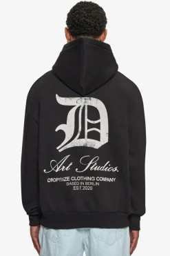 Hoodie<Dropsize Heavy Oversize Art Studios Hoodie Black
