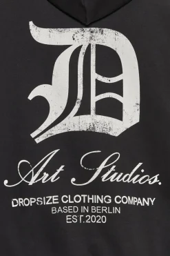 Hoodie<Dropsize Heavy Oversize Art Studios Hoodie Black