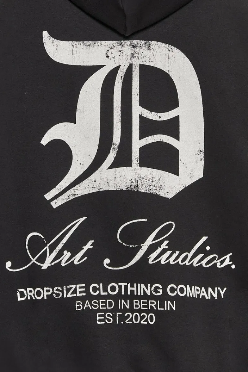 Hoodie<Dropsize Heavy Oversize Art Studios Hoodie Black