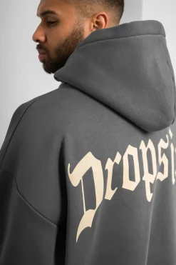 Hoodie<Dropsize Heavy Oversize Backprint Hoodie Grey
