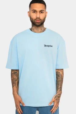 T-Shirt<Dropsize Heavy Oversize Backprint T-Shirt Baby Blue