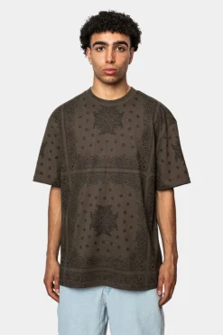 T-Shirt<Dropsize Heavy Oversize Bandana T-Shirt Major Brown