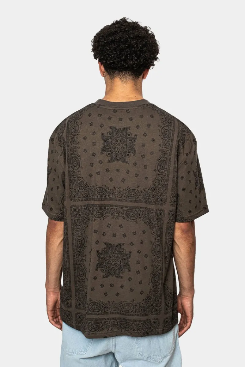T-Shirt<Dropsize Heavy Oversize Bandana T-Shirt Major Brown
