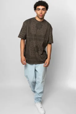 T-Shirt<Dropsize Heavy Oversize Bandana T-Shirt Major Brown