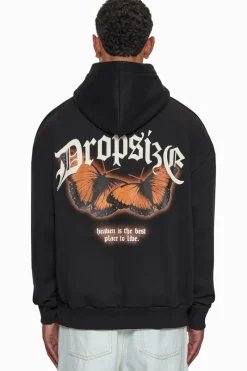 Hoodie<Dropsize Heavy Oversize Best Place To Live Hoodie Black/Orange